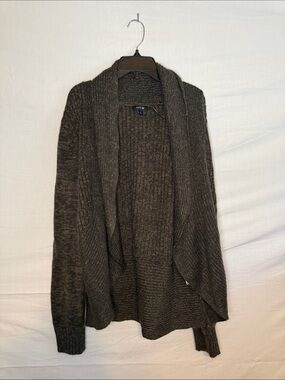 Apt. 9 Men's Brown Ribbed Shawl-Collar Cardigan